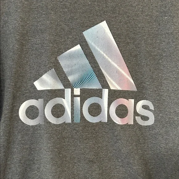 Adidas Men's Charcoal Tee with Logo - Picture 2 of 4